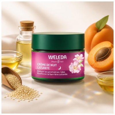 Weleda Crème de Nuit Lissante à la Rose Musquée et Thé Blanc 40 ML