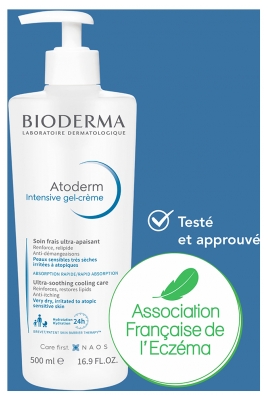 Bioderma Atoderm Gel-Crème Hydratant Anti-Démangeaisons Visage et Corps Peau Sujette à l'Eczéma Atopique 500 ml