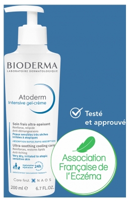 Bioderma Atoderm Gel-Crème Hydratant Anti-Démangeaisons Visage et Corps Peau Sujette à l'Eczéma Atopique 200 ml