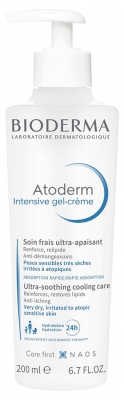 Bioderma Atoderm Gel-Crème Hydratant Anti-Démangeaisons Visage et Corps Peau Sujette à l'Eczéma Atopique 200 ml