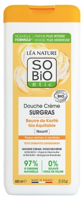 Léa Nature SO BIO étic Douche Crème Surgras Beurre de Karité Biologique 650 ML