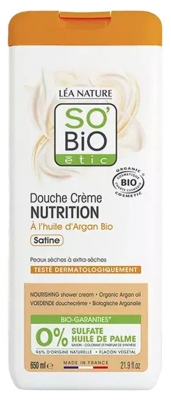 Léa Nature SO BIO étic Douche Crème Nutrition à l'Huile d'Argan Biologique 650 ML