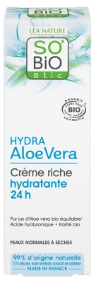 Léa Nature SO BIO étic Hydra Aloe Vera Crème Riche Hydratante 24H Biologique 50 ML