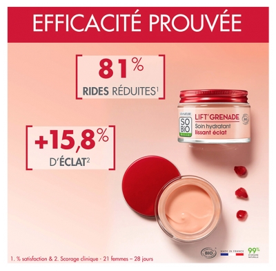 Léa Nature SO BIO étic Lift'Grenade Soin Hydratant Lissant Éclat Biologique 50 ML