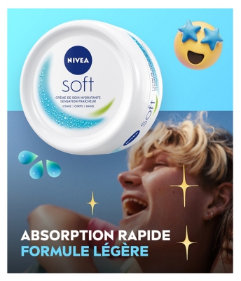 Nivea Soft Crème de Soin Hydratante Sensation Fraîcheur 200 ml