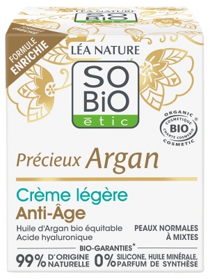 Léa Nature SO BIO étic Précieux Argan Crème Légère Anti-Âge Biologique 50 ML