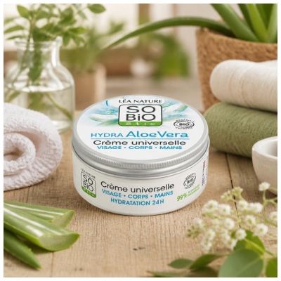 Léa Nature SO BIO étic Hydra Aloe Vera Crème Universelle Visage Corps Mains Biologique 150 ML