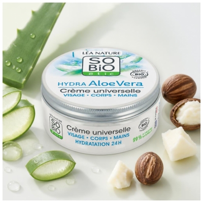 Léa Nature SO BIO étic Hydra Aloe Vera Crème Universelle Visage Corps Mains Biologique 150 ML