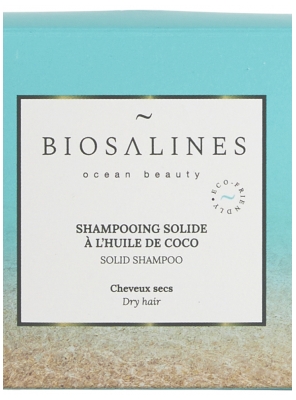 Biosalines Shampooing Solide à l'Huile de Noix de Coco Cheveux Secs 75 g