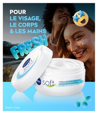 Nivea Soft Crème de Soin Hydratante Sensation Fraîcheur 100 ml 