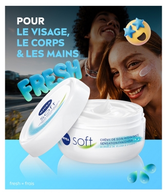Nivea Soft Crème de Soin Hydratante Sensation Fraîcheur 375 ml