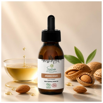Salvia Nutrition Huile Végétale Vierge Amande Douce Biologique 100 ML