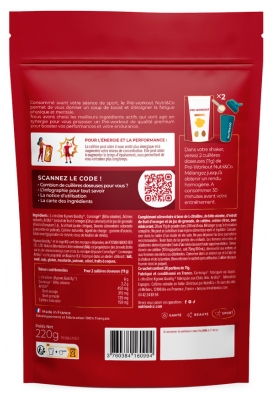 Nutri&Co Pre-Workout Ingrédients Premium Goût Citron 220 Grammes 