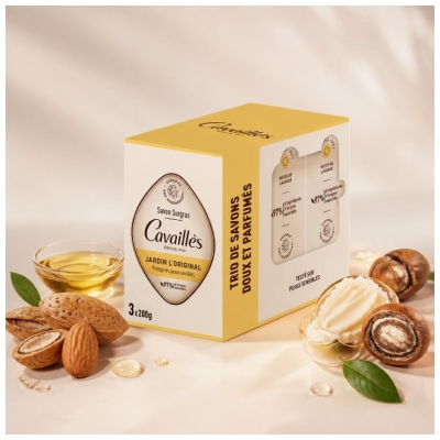 Cavaillès Savon Surgras Jardin l'Original Peaux Sèches 3 x 200 gr