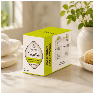 Cavaillès Savon Surgras Oranger Jasmin Peaux Sèches 3 x 200 gr