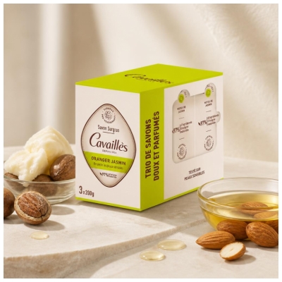 Cavaillès Savon Surgras Oranger Jasmin Peaux Sèches 3 x 200 gr