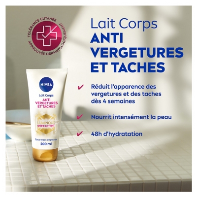 Nivea Cellular Luminous630 Crème Corps Anti-Vergetures & Taches 200 ml