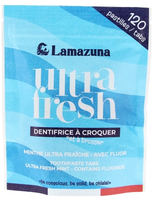 Lamazuna Dentifrice à Croquer Menthe Fluor Bio 120 Pastilles