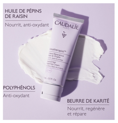Caudalie Vinotherapist Crème Mains et Ongles Réparatrice 75 ml