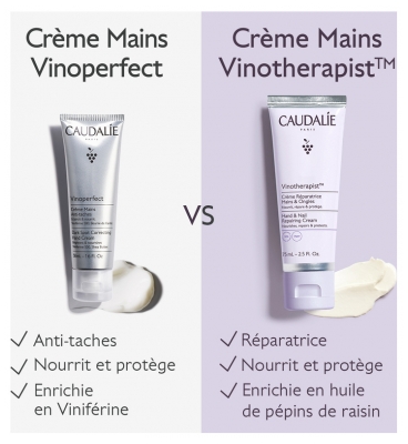Caudalie Vinotherapist Crème Mains et Ongles Réparatrice 75 ml