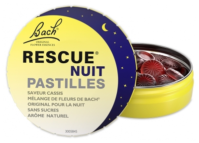 Rescue Nuit Pastilles Mélange de Fleurs de Bach Original Saveur Cassis 50 g 