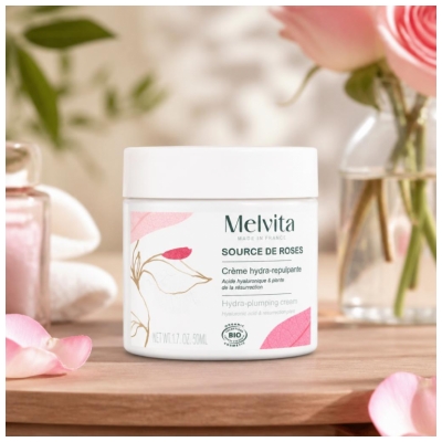 Melvita Source de Roses Crème Hydra-Repulpante Biologique 50 ML