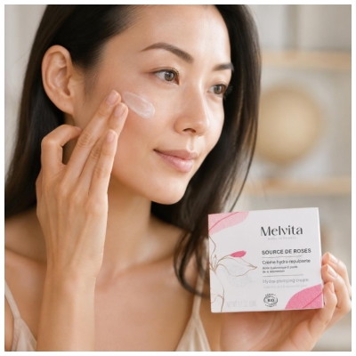 Melvita Source de Roses Crème Hydra-Repulpante Biologique 50 ML