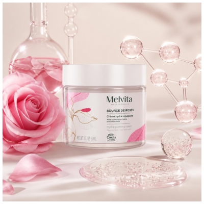 Melvita Source de Roses Crème Hydra-Repulpante Biologique 50 ML
