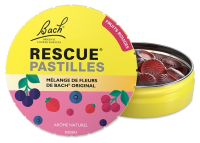 Rescue Pastilles Mélange de Fleurs de Bach Original Saveur Fruits Rouges 50 g
