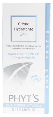 Phyt's Aqua Phyt's Crème Hydratante 24H Peaux Déshydratées Bio 40 ml