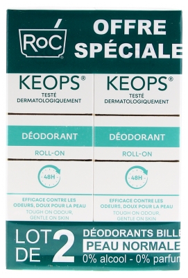RoC Keops Déodorant Roll-On 48H 2 x 30 ml