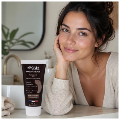Argaïa Masque Visage Purifiant Détoxifiant Ghassoul 100 ml