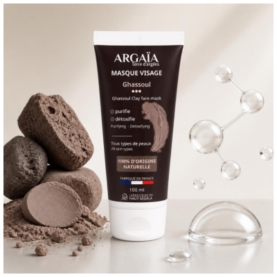 Argaïa Masque Visage Purifiant Détoxifiant Ghassoul 100 ml