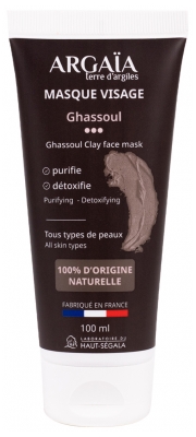 Argaïa Masque Visage Purifiant Détoxifiant Ghassoul 100 ml