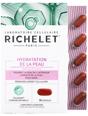 Richelet Hydratation de la Peau Complément Alimentaire 30 Capsules