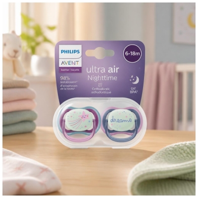 Avent Scf376/21 Sucettes Nuit 6-18M Boy
