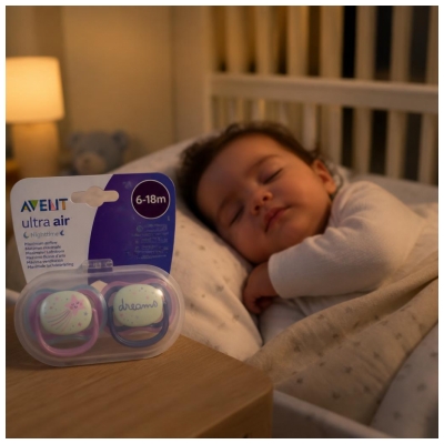 Avent Scf376/21 Sucettes Nuit 6-18M Boy