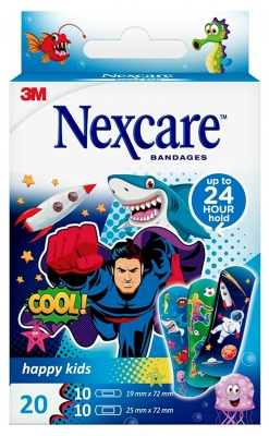 Pansements Enfants Nexcare™ Happy Kids Fun, Assortiment de 20