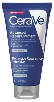 CeraVe Pommade Réparatrice Intensive Visage et Corps Peaux Très Sèches Abîmées 50 ml