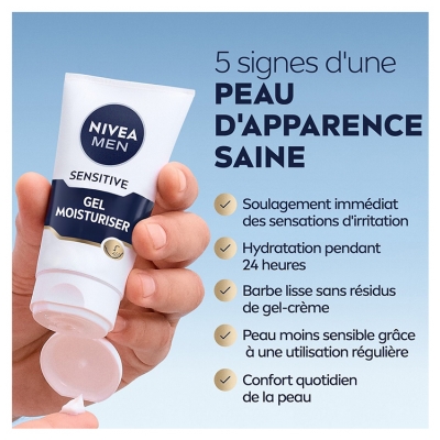 Nivea Men Sensitive Gel-Crème Visage Peau Sensible & Barbe Courte 50 ml
