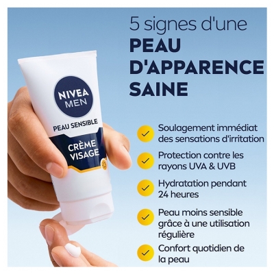 Nivea Men Sensitive Crème Visage Hydratante Peau Sensible SPF15 75 ml