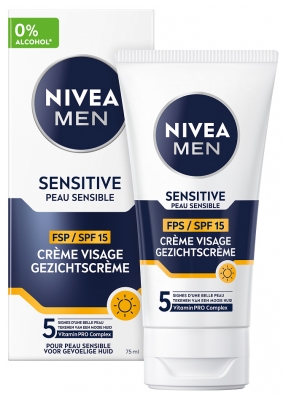 Nivea Men Sensitive Crème Visage Hydratante Peau Sensible SPF15 75 ml