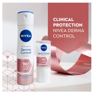 Nivea Derma Dry Control Détranspirant 96H Déodorant Spray 200 ml