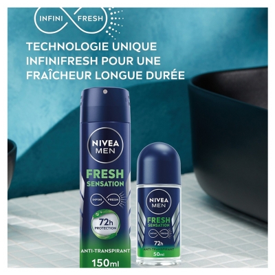Nivea Men Fresh Sensation Anti-Transpirant Protection 72H Déodorant Spray 150 ml