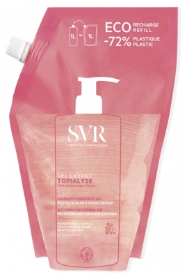 Laboratoire Svr Topialyse Eco Recharge Gel Lavant_ Apaisant Hydratant 24H Protection Anti-Dessèchement 1 l _