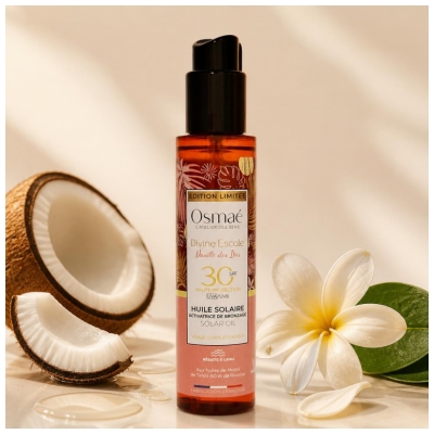 Osmaé Huile Solaire Divine Escale Vanille des Iles SPF30 150 ml