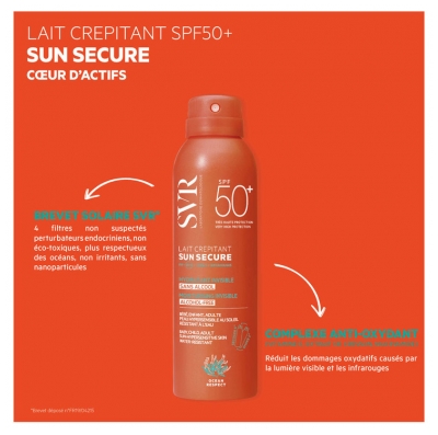 Svr Sun Secure Lait Crépitant Spf50+ 200 ml
