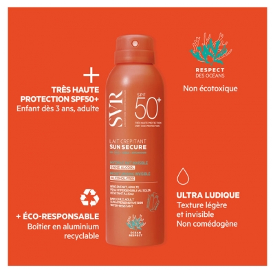 Svr Sun Secure Lait Crépitant Spf50+ 200 ml