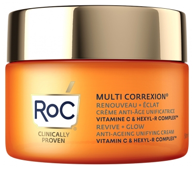 Roc Renouveau + Éclat Crème Anti-Âge Unificatrice Riche 50 ml