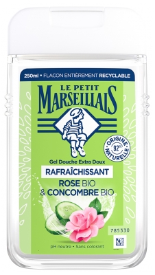 Le Petit Marseillais Gel Douche Extra Doux Rafraîchissant Rose Bio & Concombre Bio Sans Colorant 250 ml